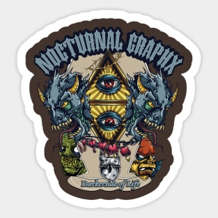 Horror mockup Sticker